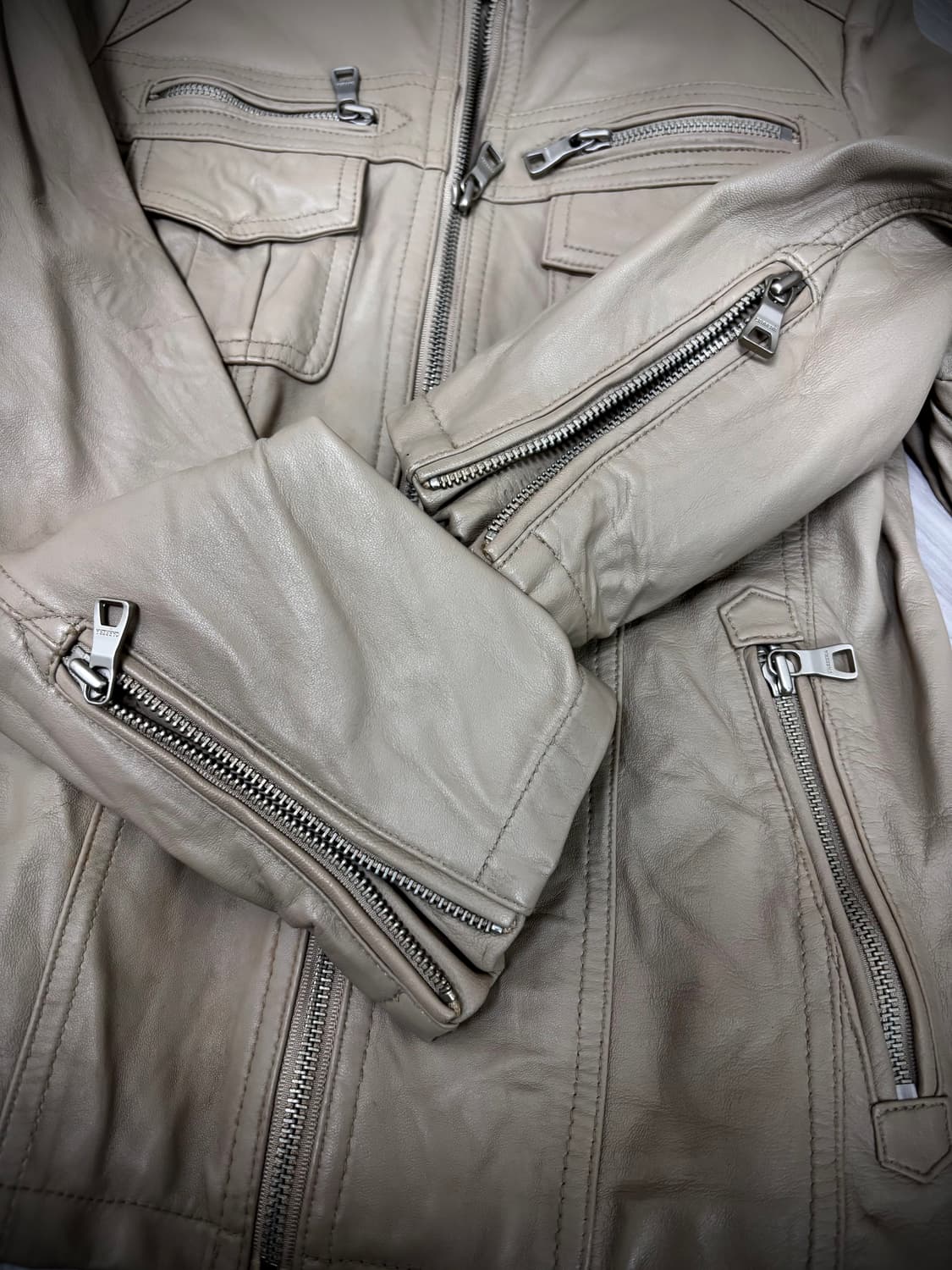  00‘s Drum Dyed Lamb Skin Utility Beige  상품이미지8