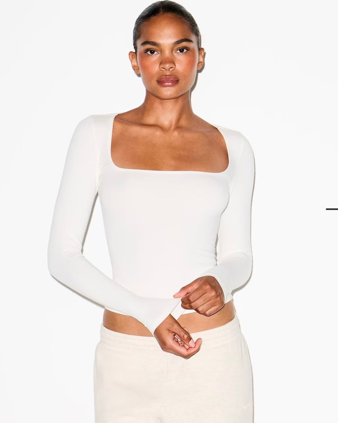 Skims SCOOP NECK LONG SLEEVE TOP 상품이미지2