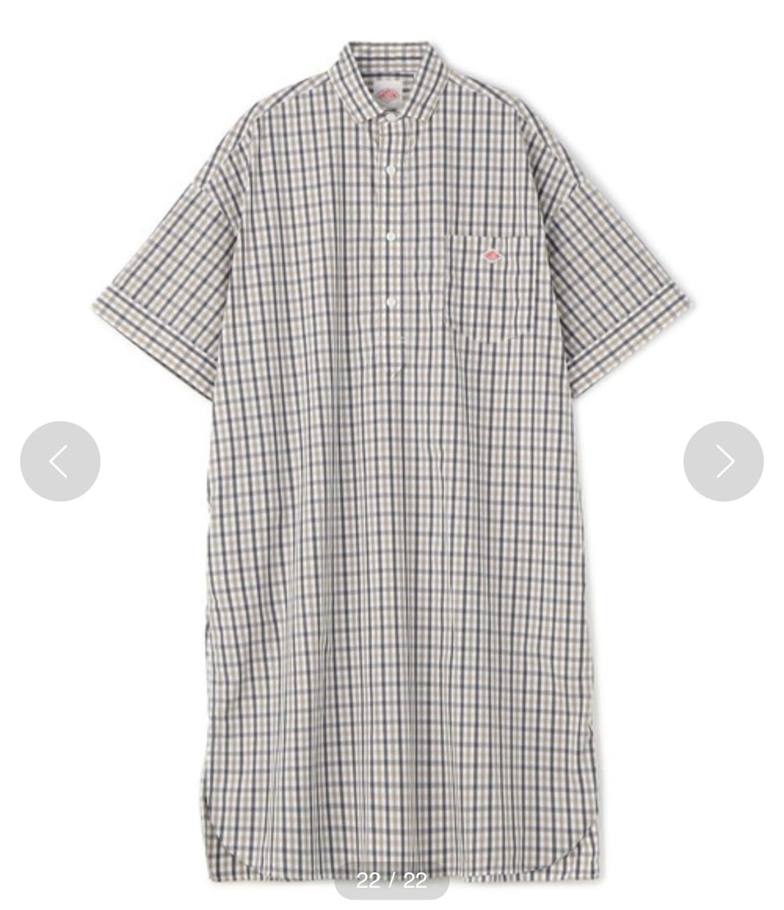 단톤 체크 셔츠원피스 상품이미지7