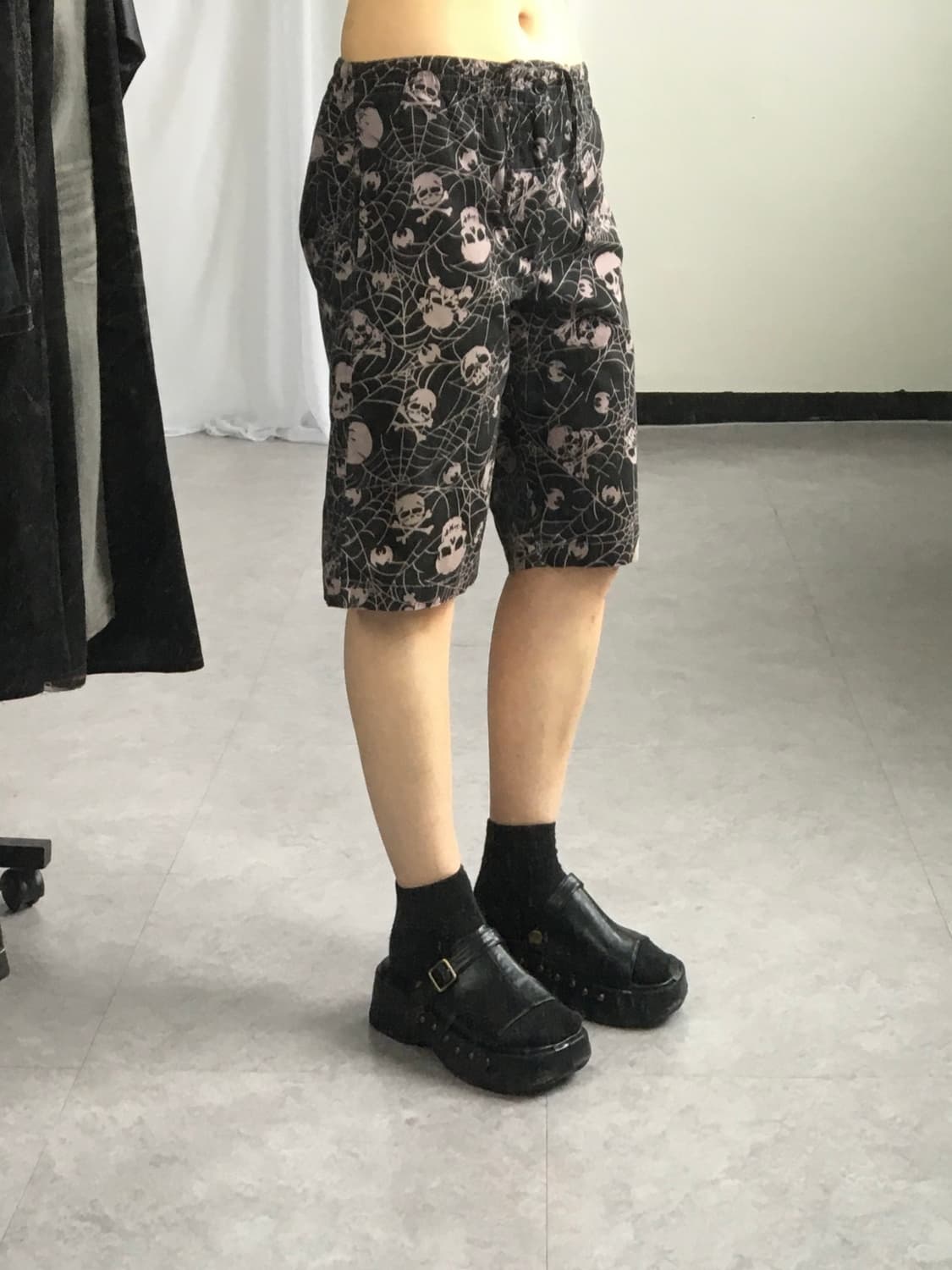 Skull pattern half pants 상품이미지5
