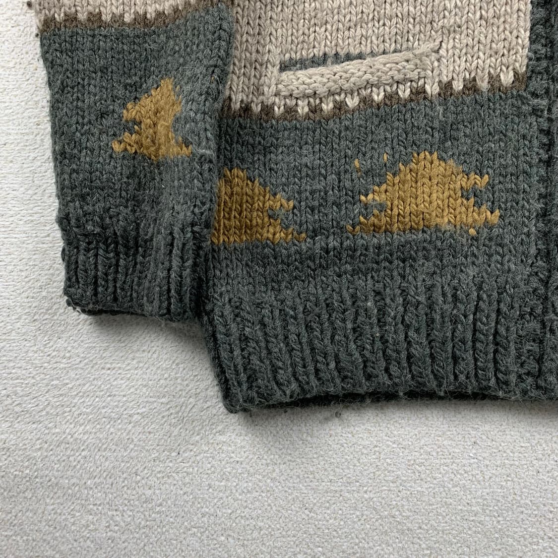 주카스페이스 빈티지 헤비울 코위찬 가디건  상품이미지5