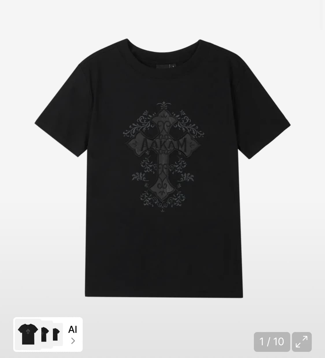 아캄 티셔츠 반팔 AKM CROS2 Half Top (Black) 상품이미지1