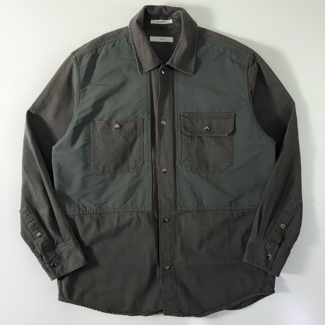 Beaker  비이커 배색 포켓 코튼 셔츠 자켓   상품이미지1