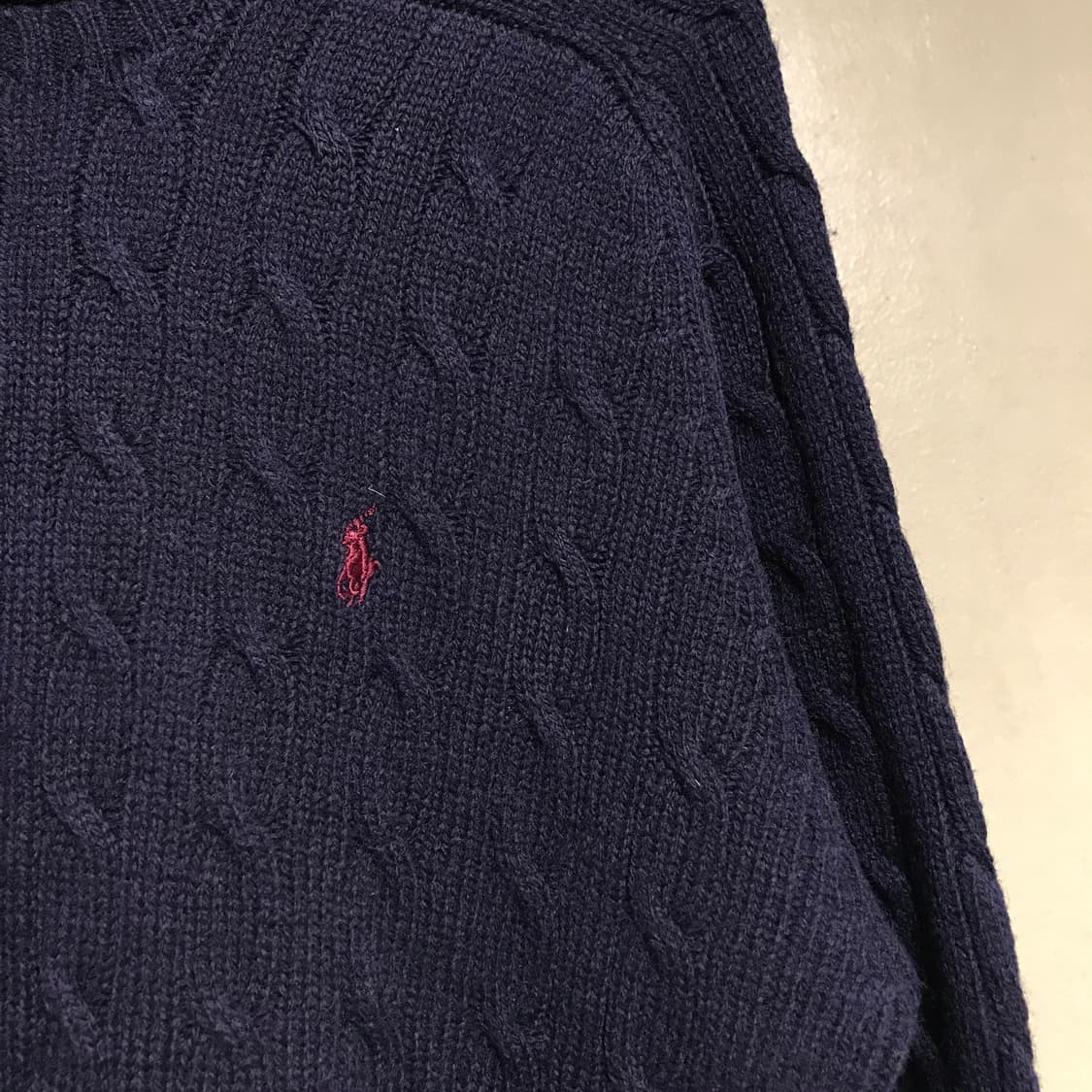 폴로 랄프로렌 케이블 니트 네이비 90 상품이미지4
