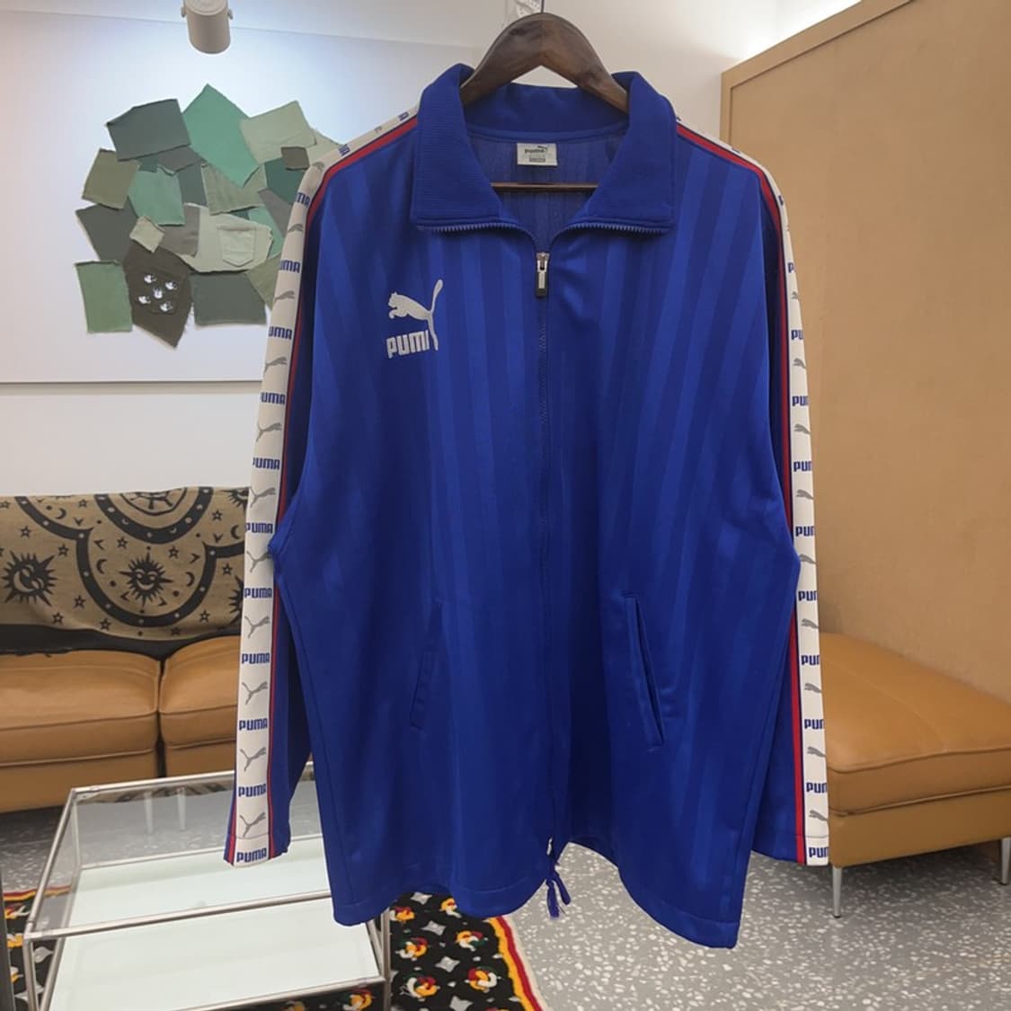 푸마 일본판 올드스쿨 스트릿 슬리브로고 져지 집업 XL C07742 상품이미지3