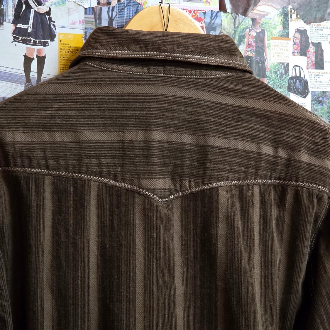 JPN 브라운 코듀로이 스트라이프 셔츠 집업 상품이미지7