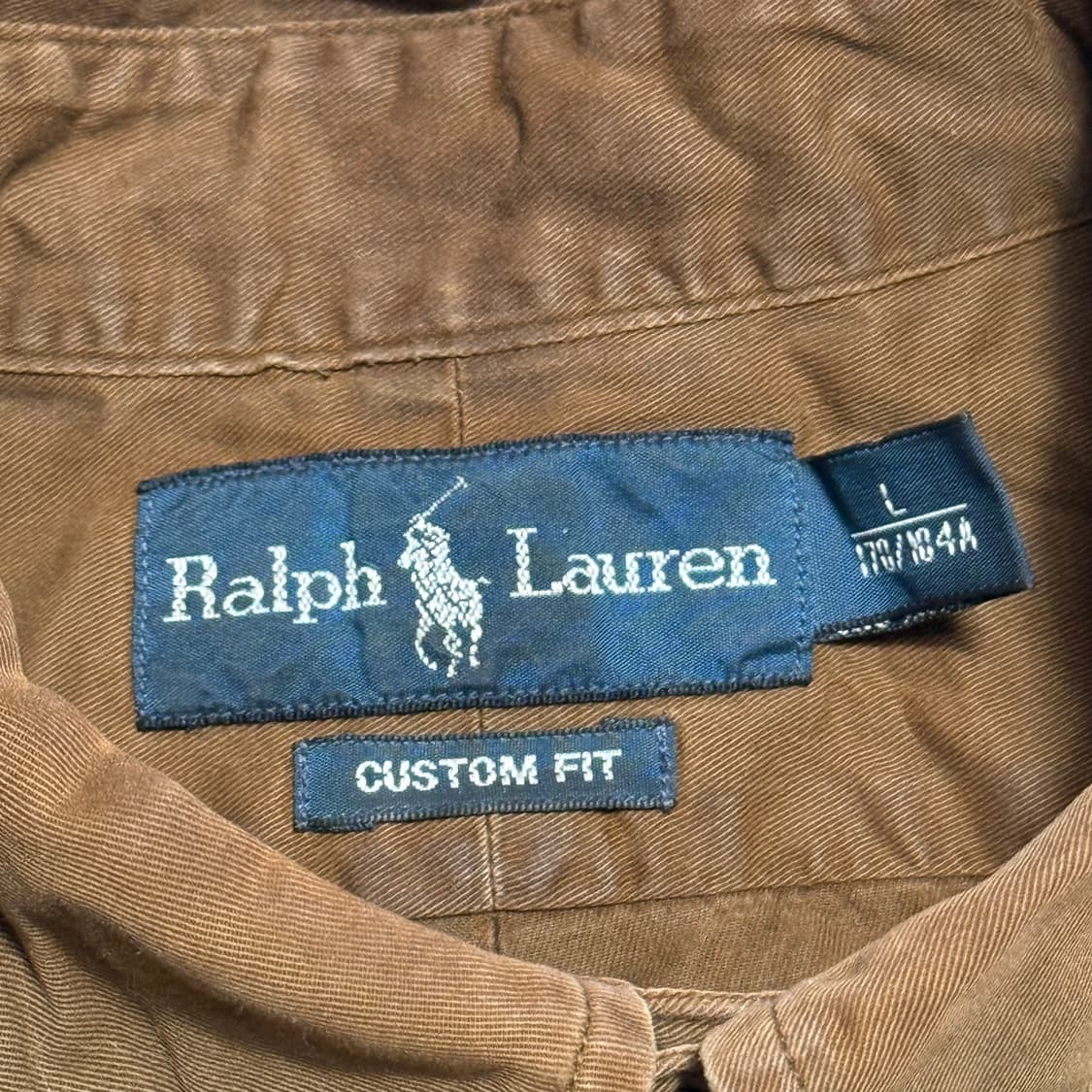 L 폴로랄프로렌 커스텀 핏 브라운 코튼 셔츠 상품이미지4