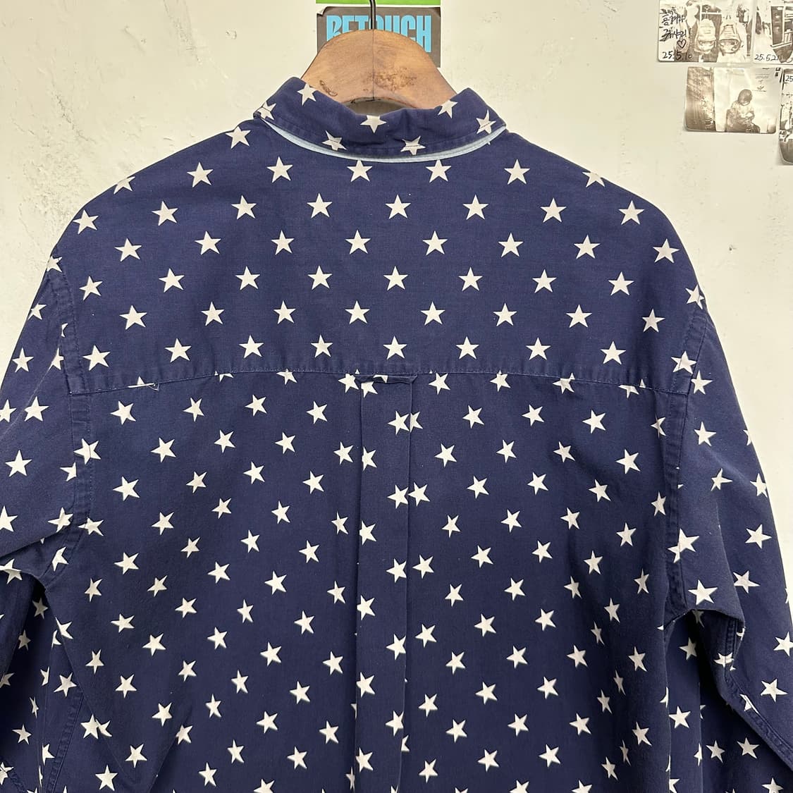 90~00‘s 스타 프린트 코튼 셔츠 상품이미지7
