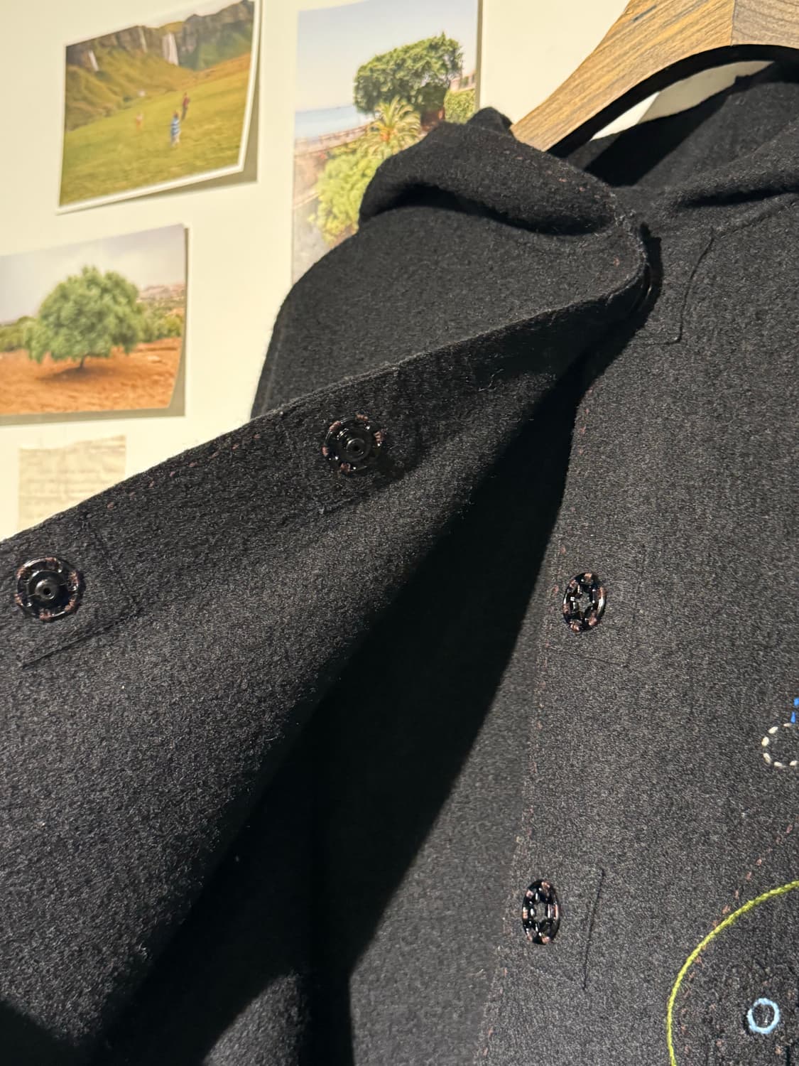 꽃 스티치 후드 케이프 상품이미지5