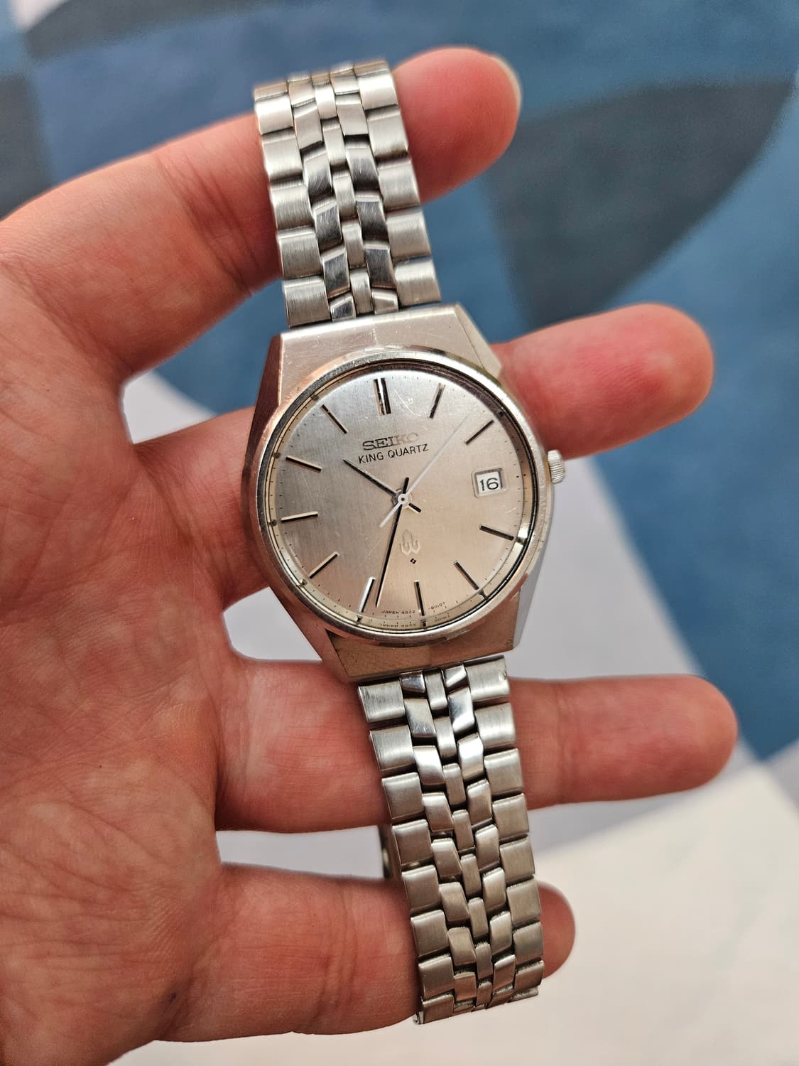 1976s 세이코 킹 쿼츠 올실버 희귀 빈티지 시계 상품이미지1