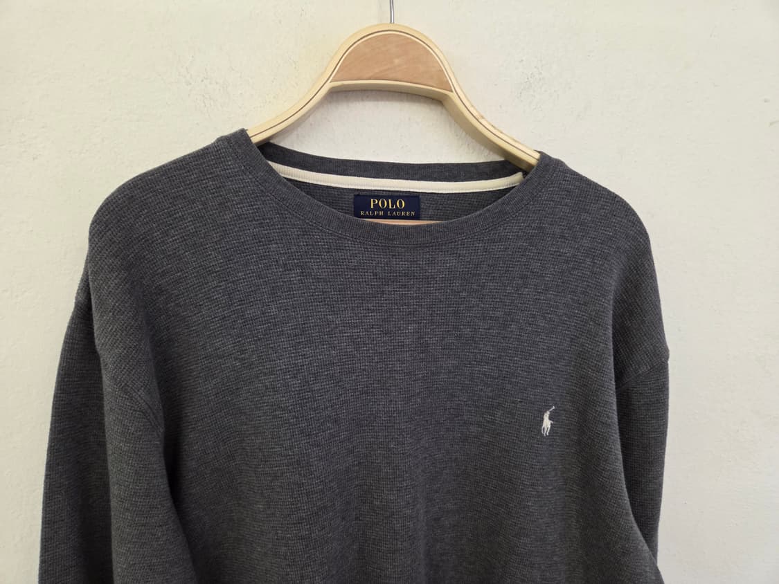폴로 랄프로렌 와플 긴팔티 그레이 L 상품이미지2