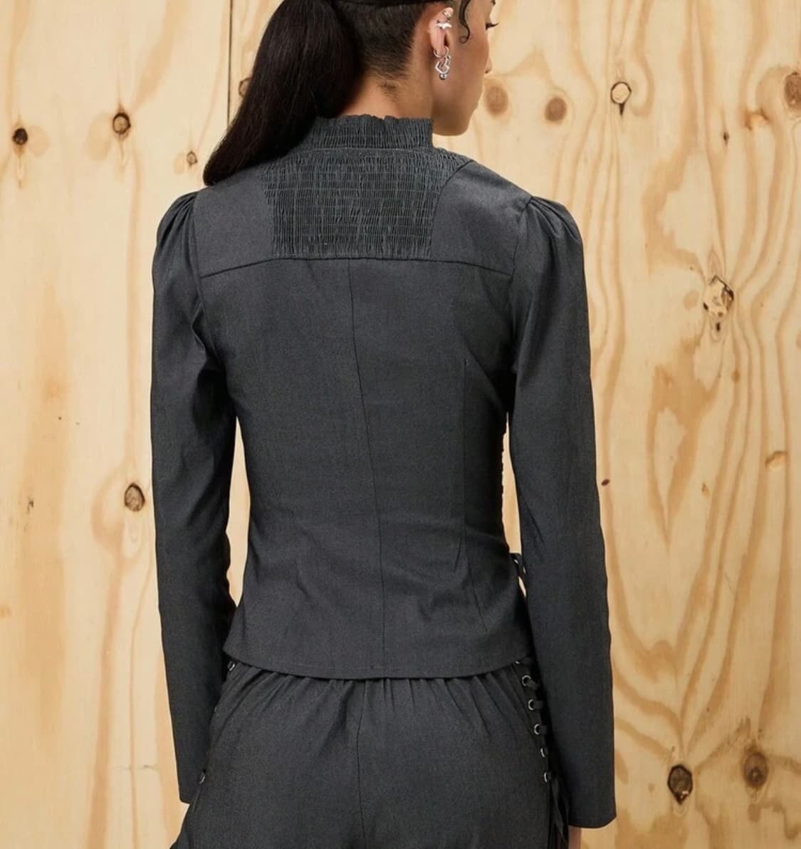 사선 지퍼 코르셋 탑  상품이미지4