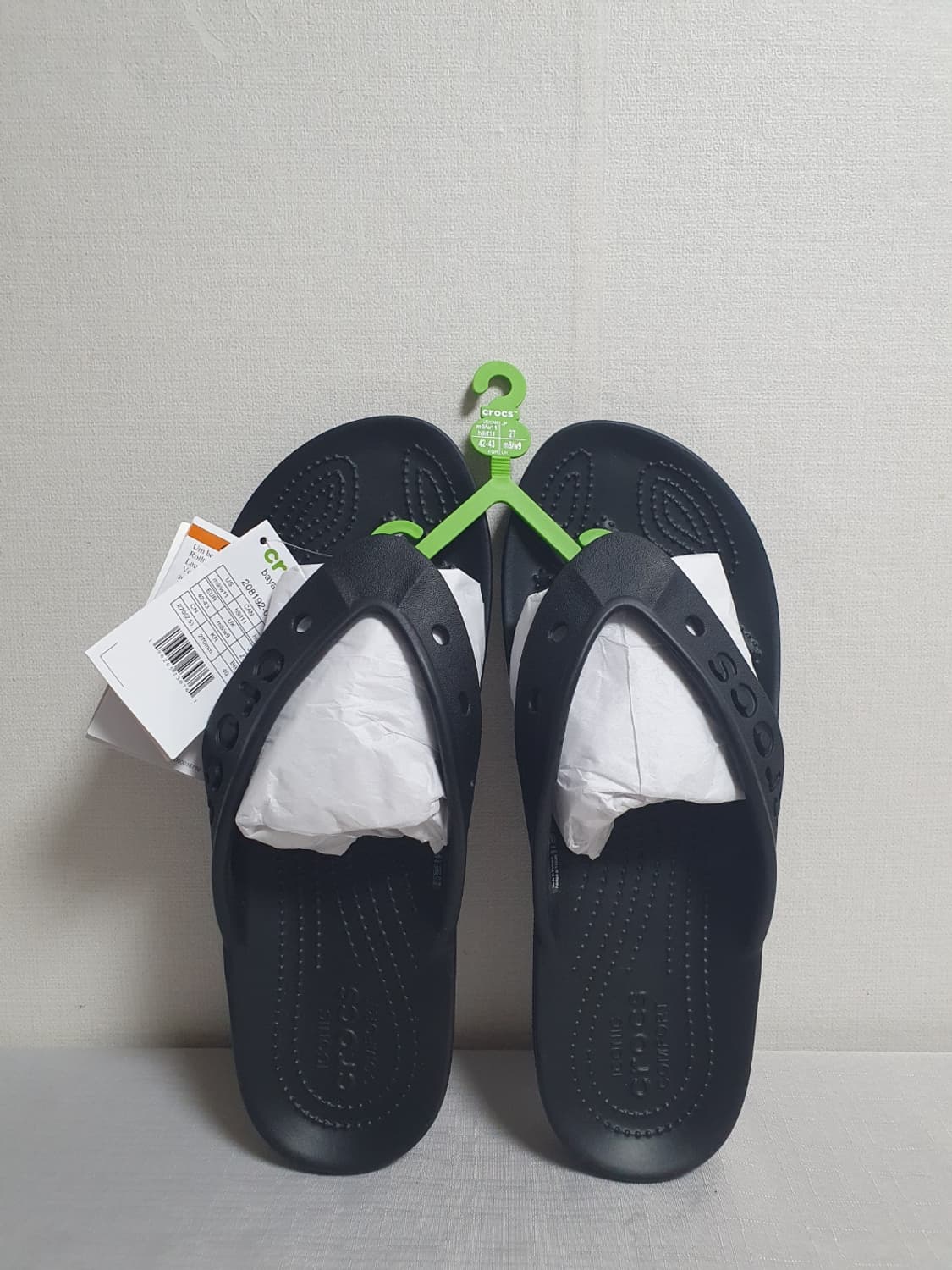 크록스 바야2 플립플랍 블랙 270mm 새상품 쪼리 상품이미지2