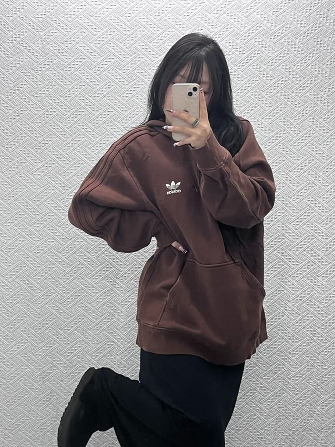 아디다스 빈티지 폭닥 오버핏 캐주얼 기모 후드티 M C07729 상품이미지1