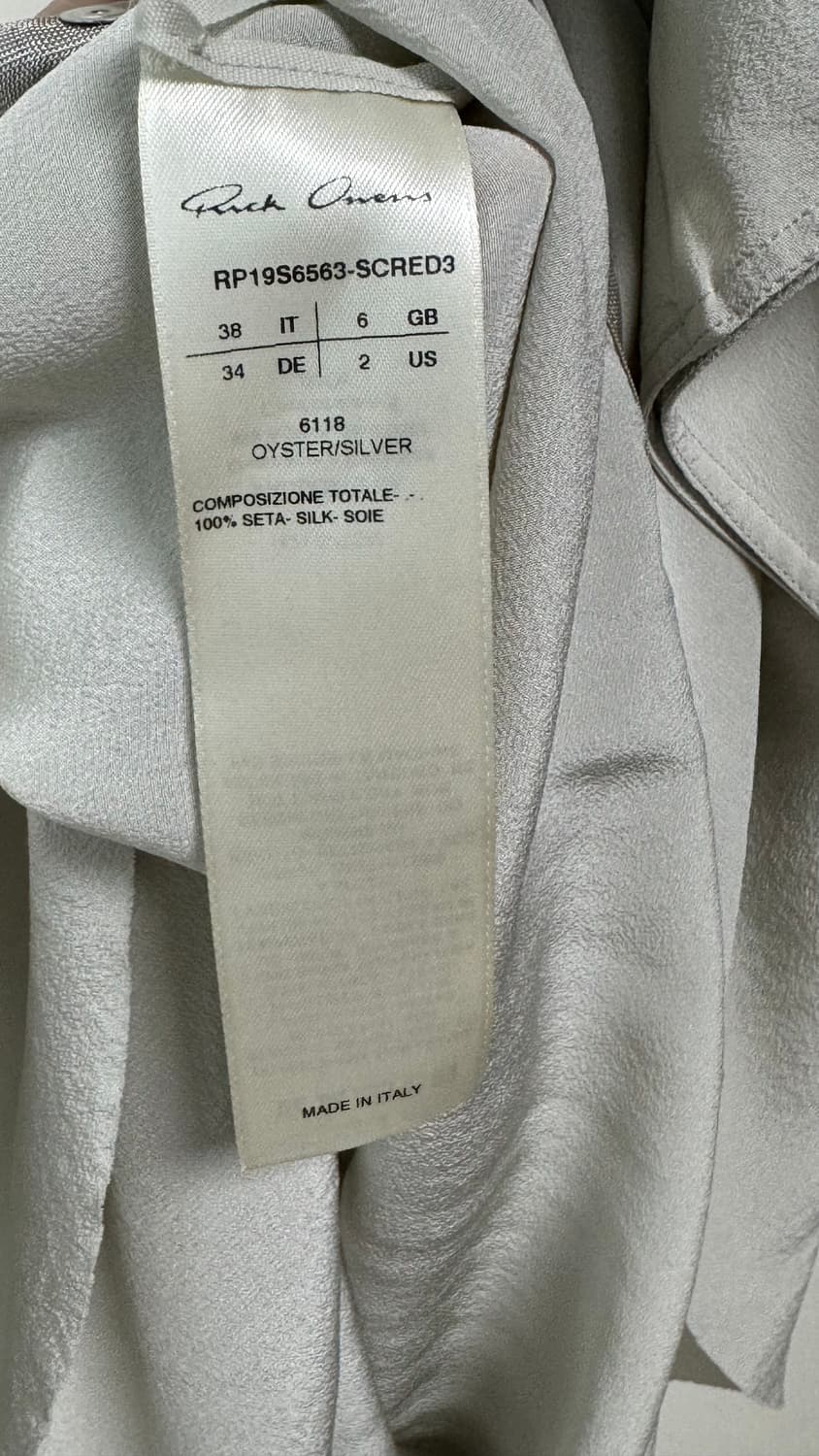릭오웬스 ss19 실크 드레스 상품이미지5