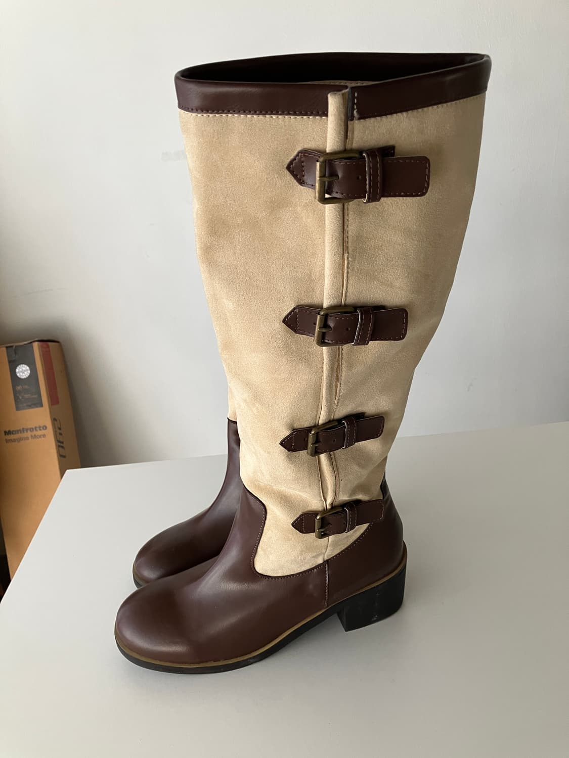 배색 롱 부츠 상품이미지2