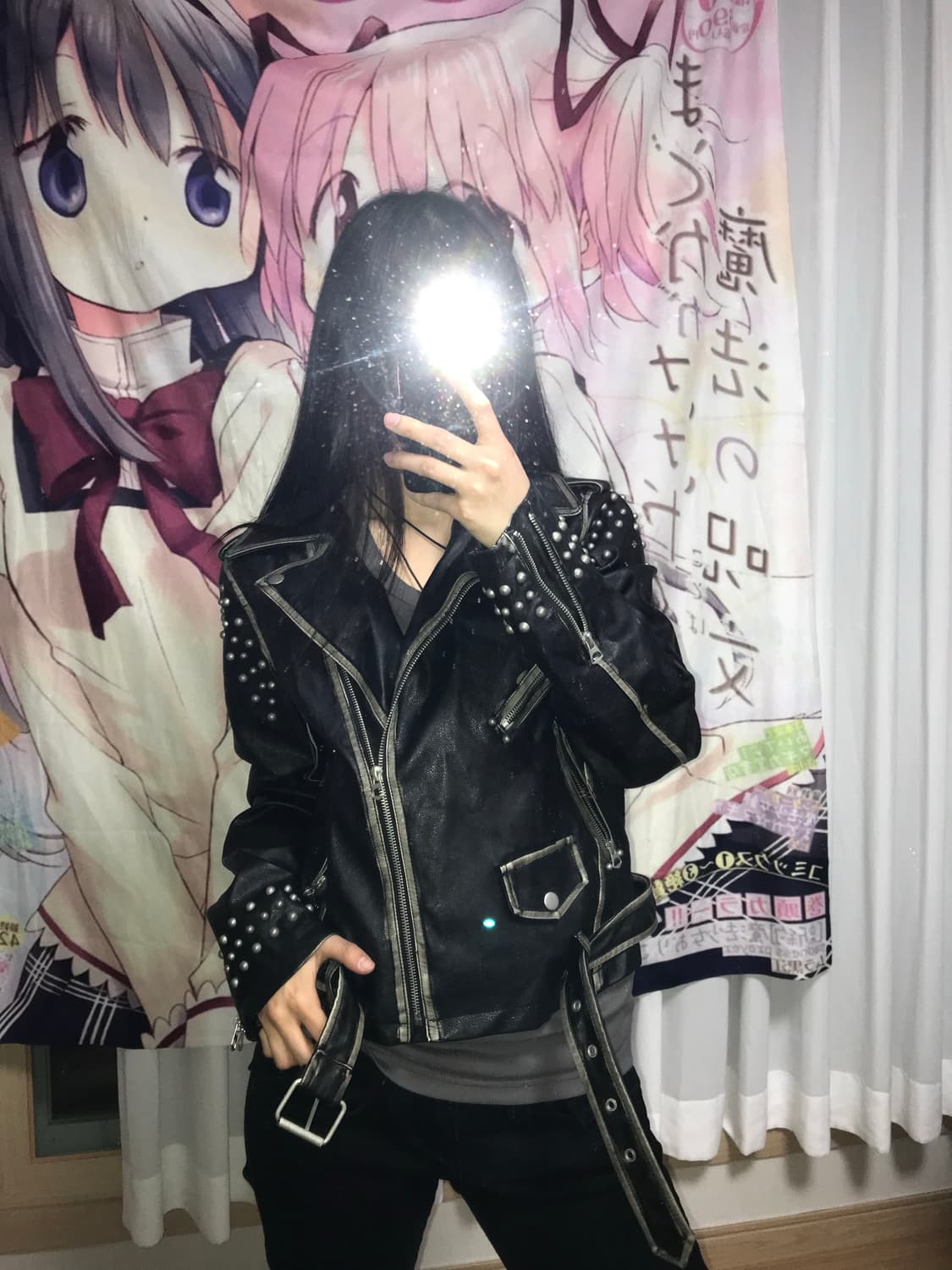 스터드 디테일 라이더 자켓 상품이미지2