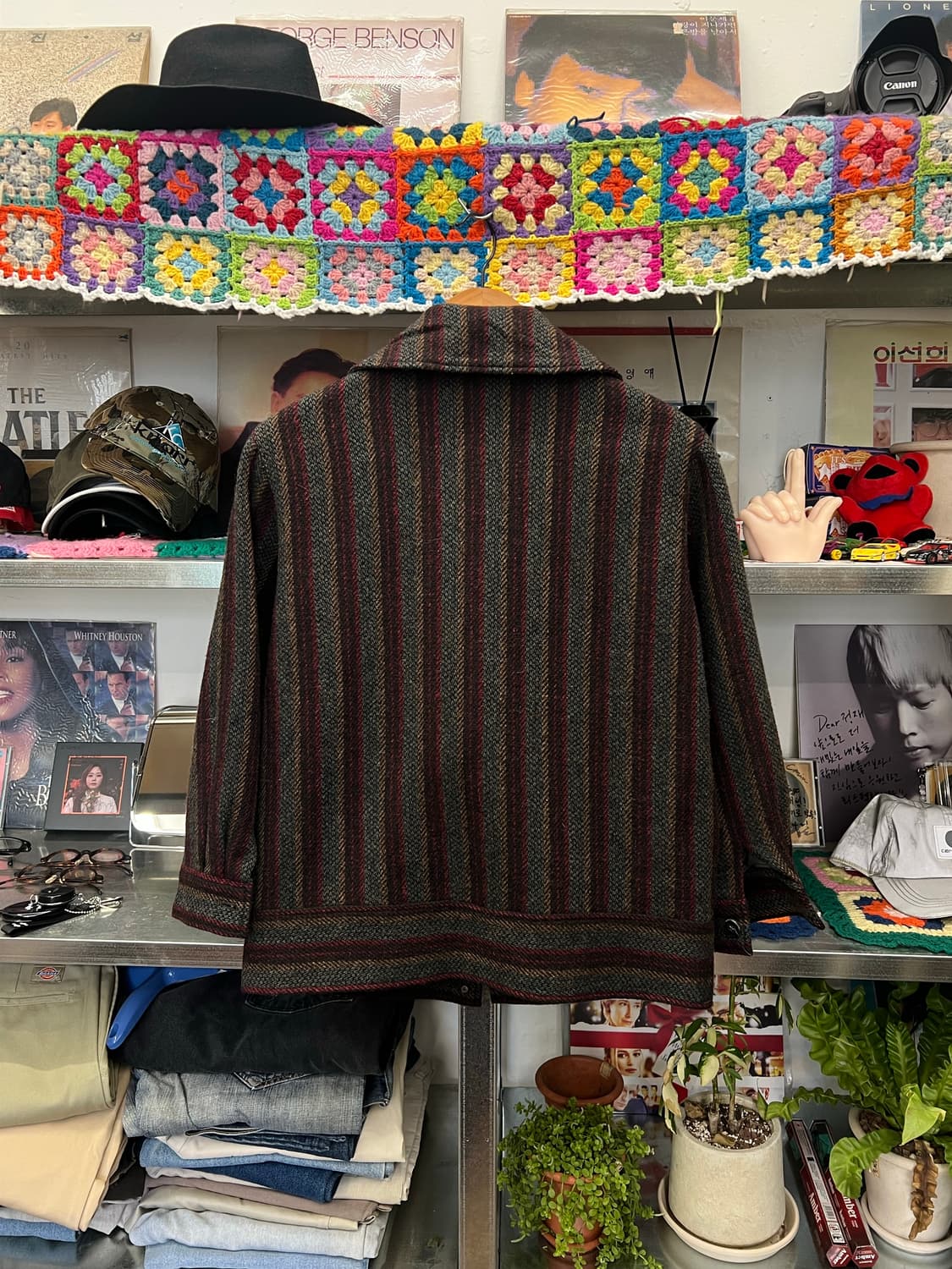 90s Vintage 스트라이프 울 자켓  상품이미지2