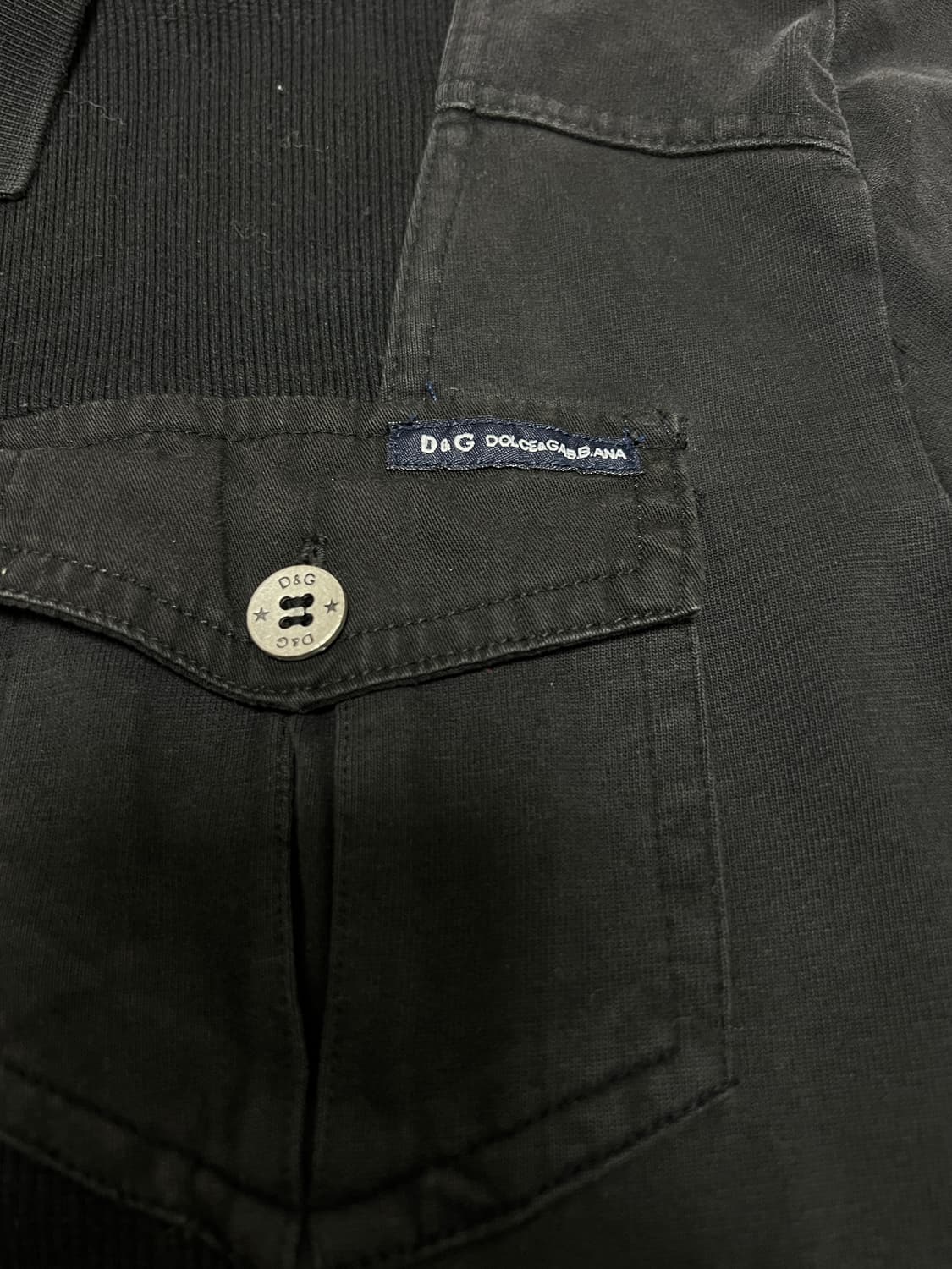 D&G 돌체앤가바나 블랙 배색 포켓 디테일 카라 롱슬리브 / L 상품이미지6