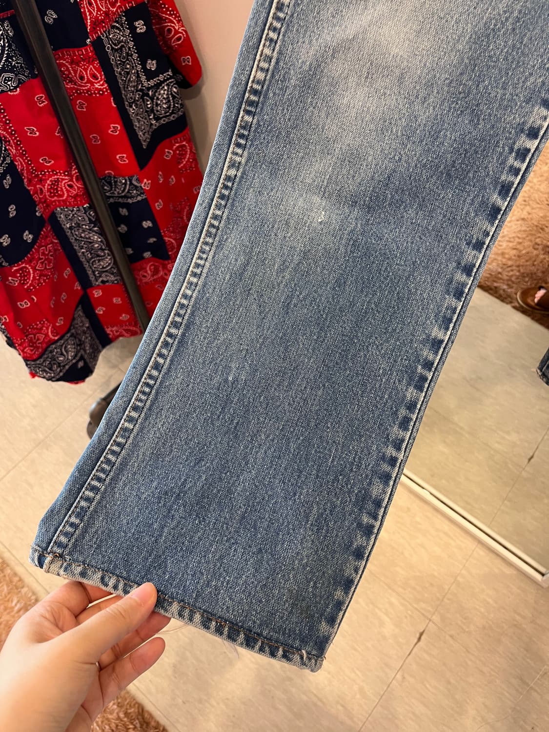 90s Wrangler 랭글러 13MWZ 데님 팬츠 (made USA) 상품이미지7