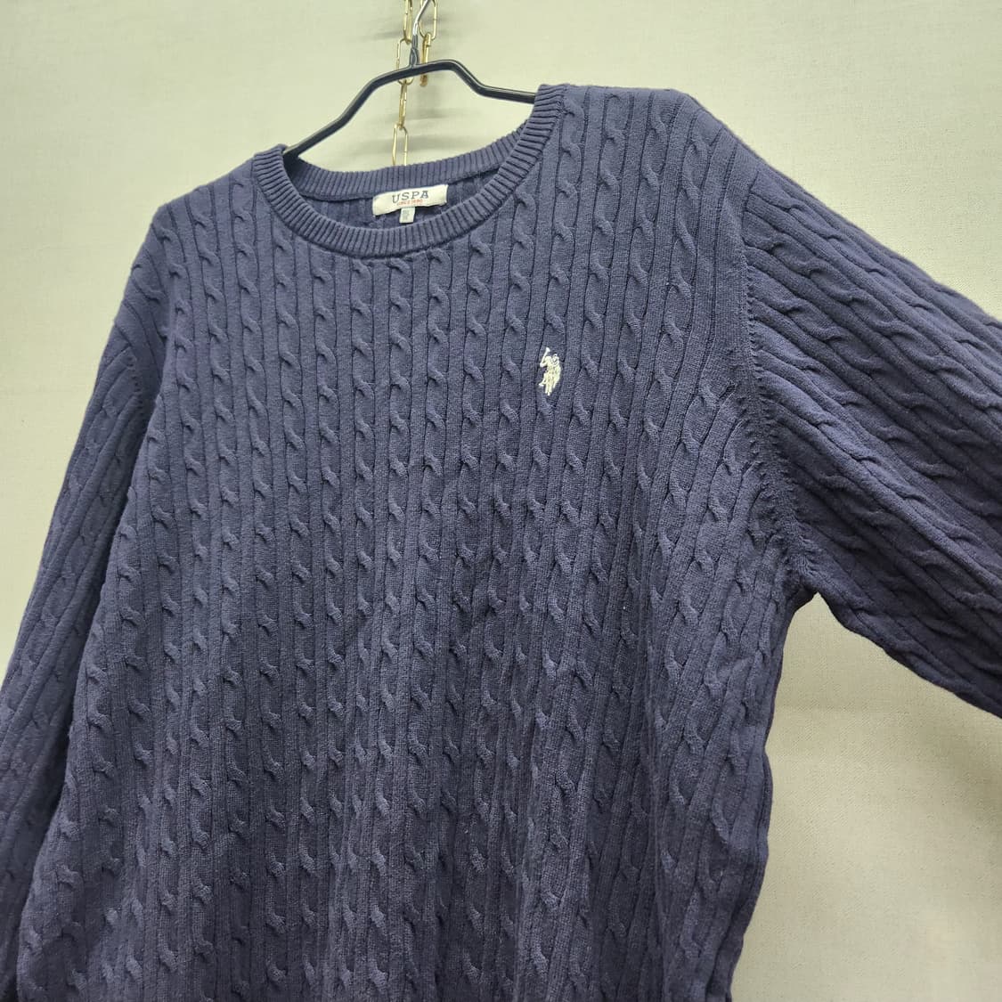 US폴로 케이블 로고 케이블 니트 3XL(2XL) 상품이미지3