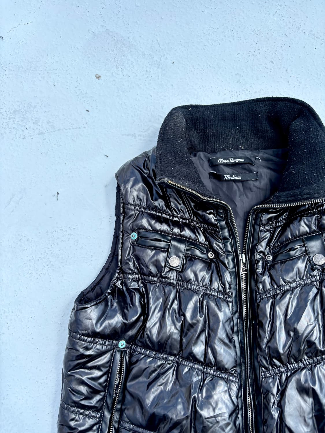 “Vintage” 00‘s Design Gimmick Leather De 상품이미지3