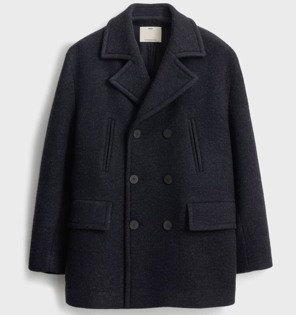 25fw 포터리 멜튼 울 피코트 블랙 3 상품이미지1