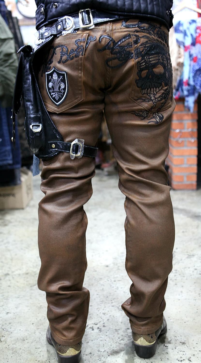 코팅자수 브라운 pant  상품이미지4