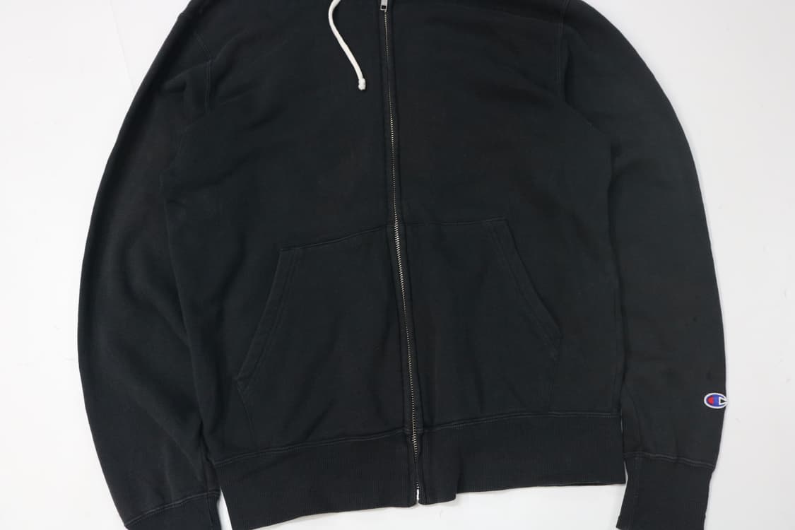 Champion 챔피온 빈티지 C로고 블랙 후드 집업 (L) 상품이미지4