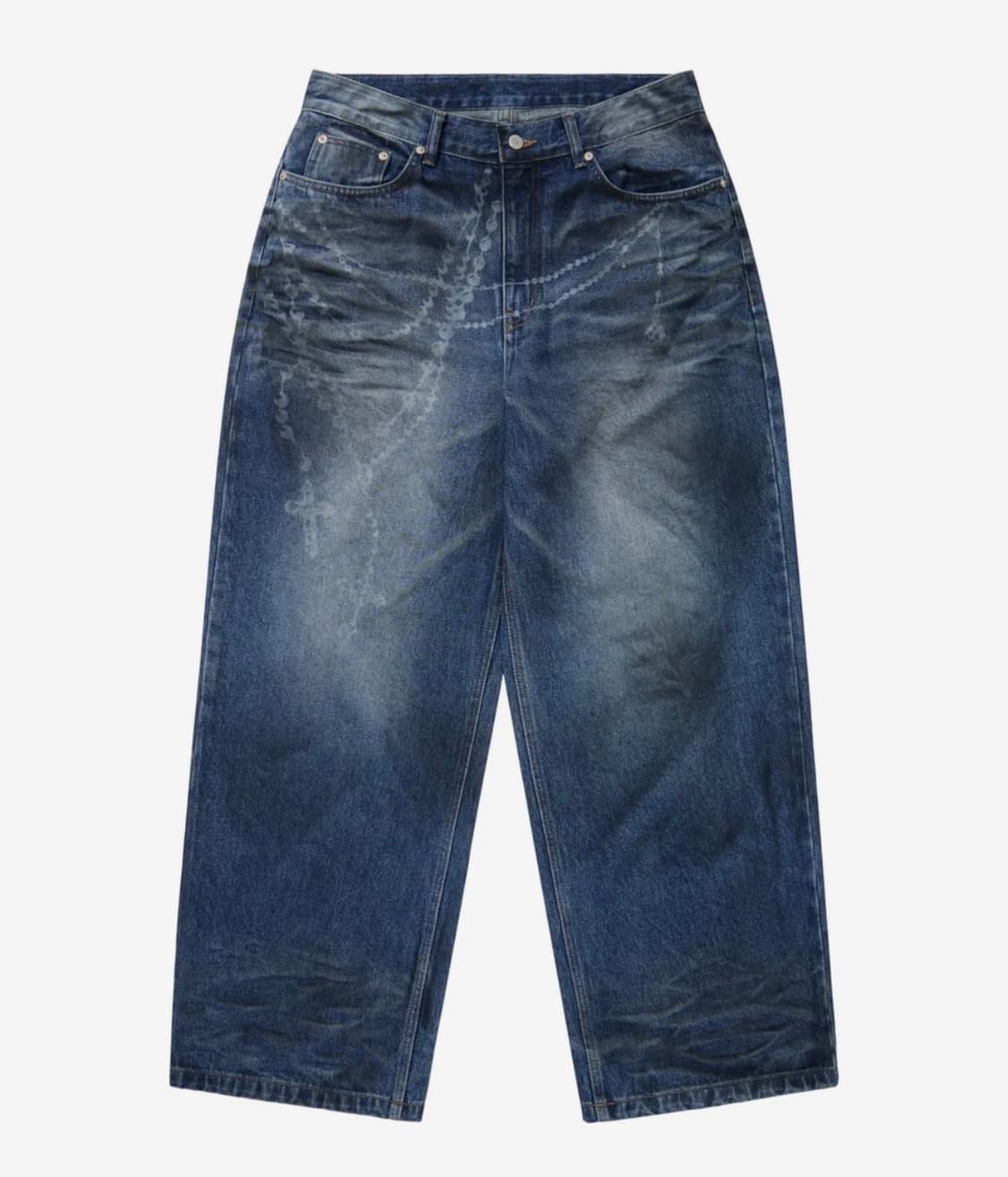 아캄 Chain Graphic Denim Pants ( 1 ) 상품이미지1