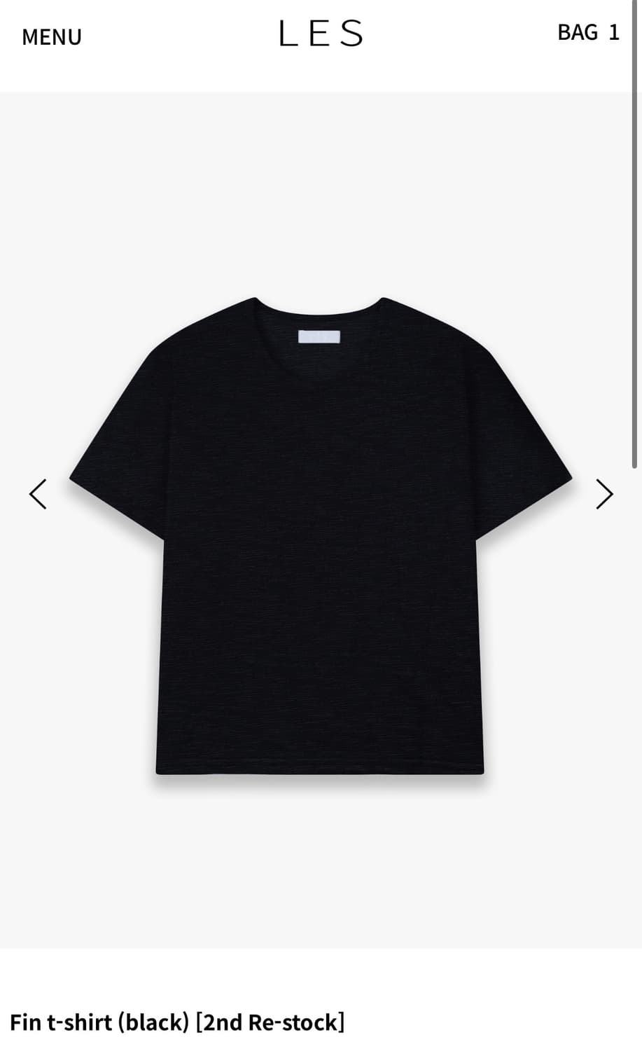 les Fin t-shirt (black) 1사이즈 상품이미지1