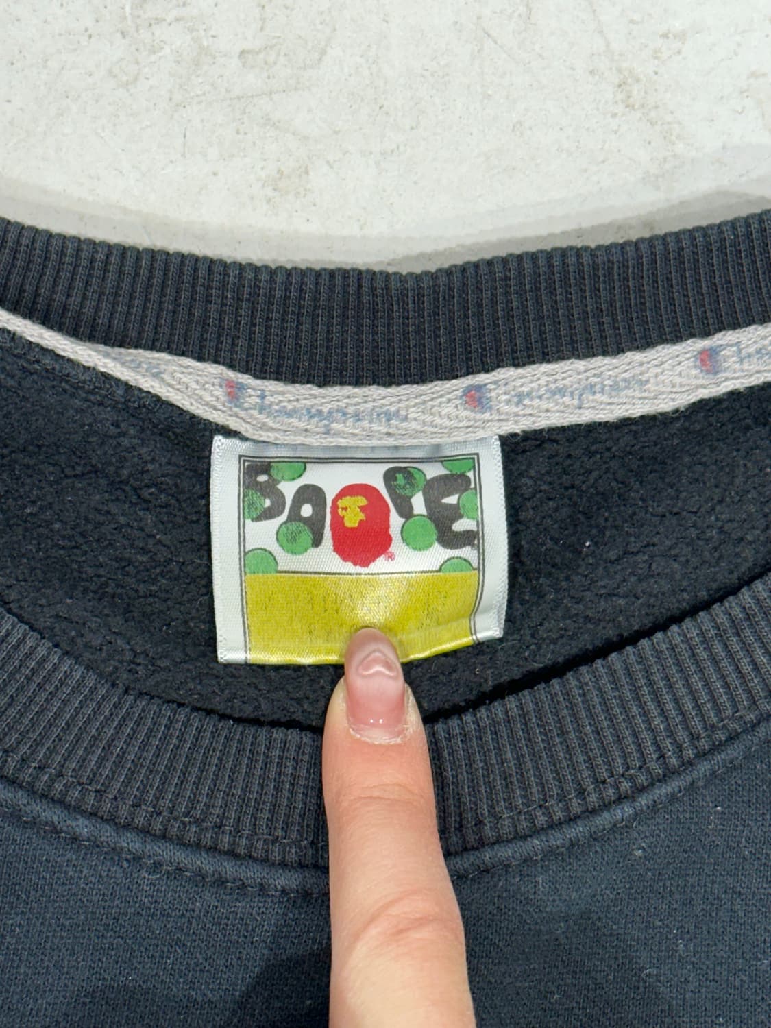 베이프 네이비 고릴라 미니 로고 스웻 셔츠 맨투맨 상품이미지7