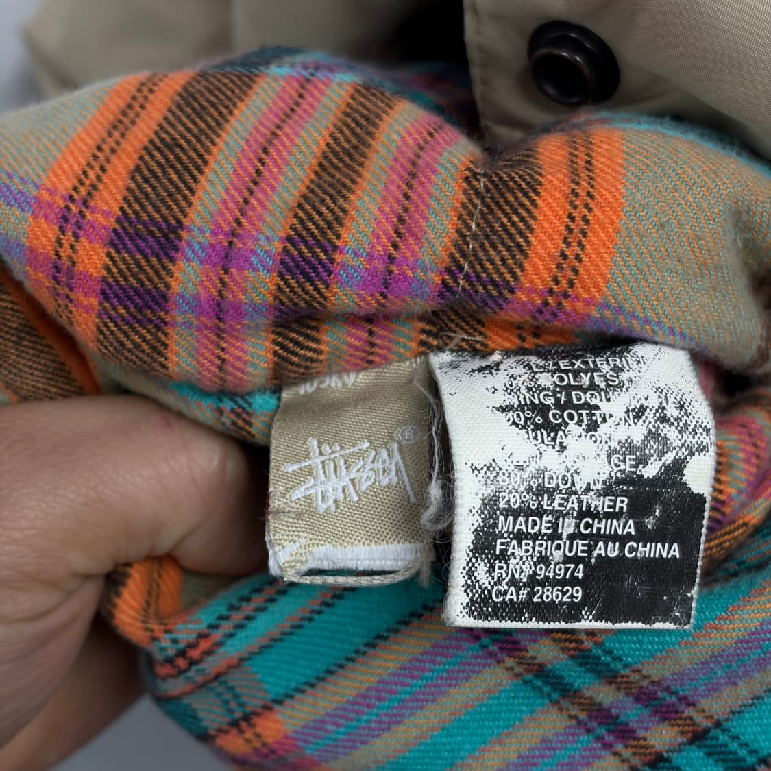 00S 스투시 컬러블럭 다운 베스트 상품이미지7