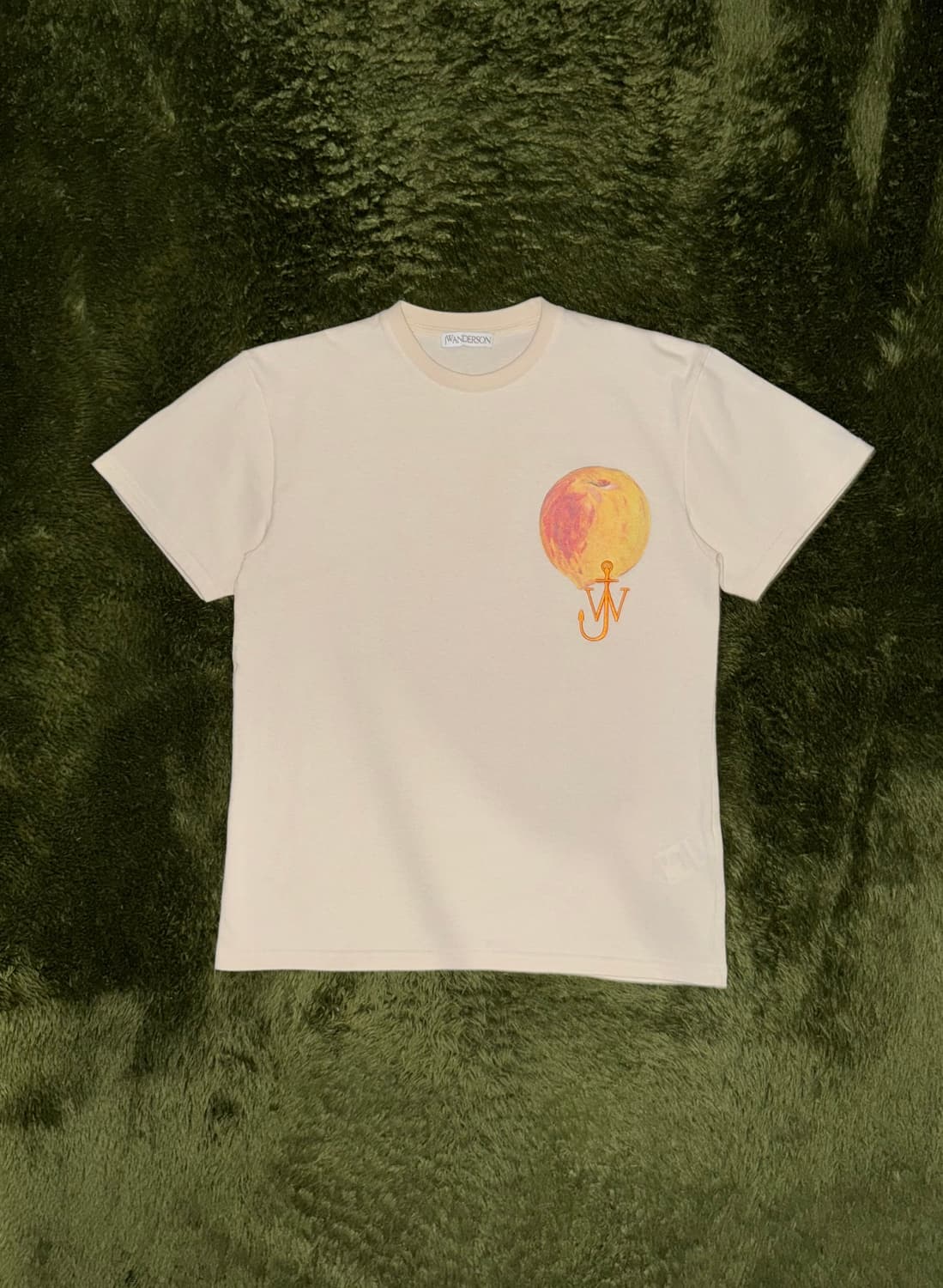 [S] JW 앤더슨 21ss 피치 엠브로더리 로고 티셔츠 오트밀 상품이미지1