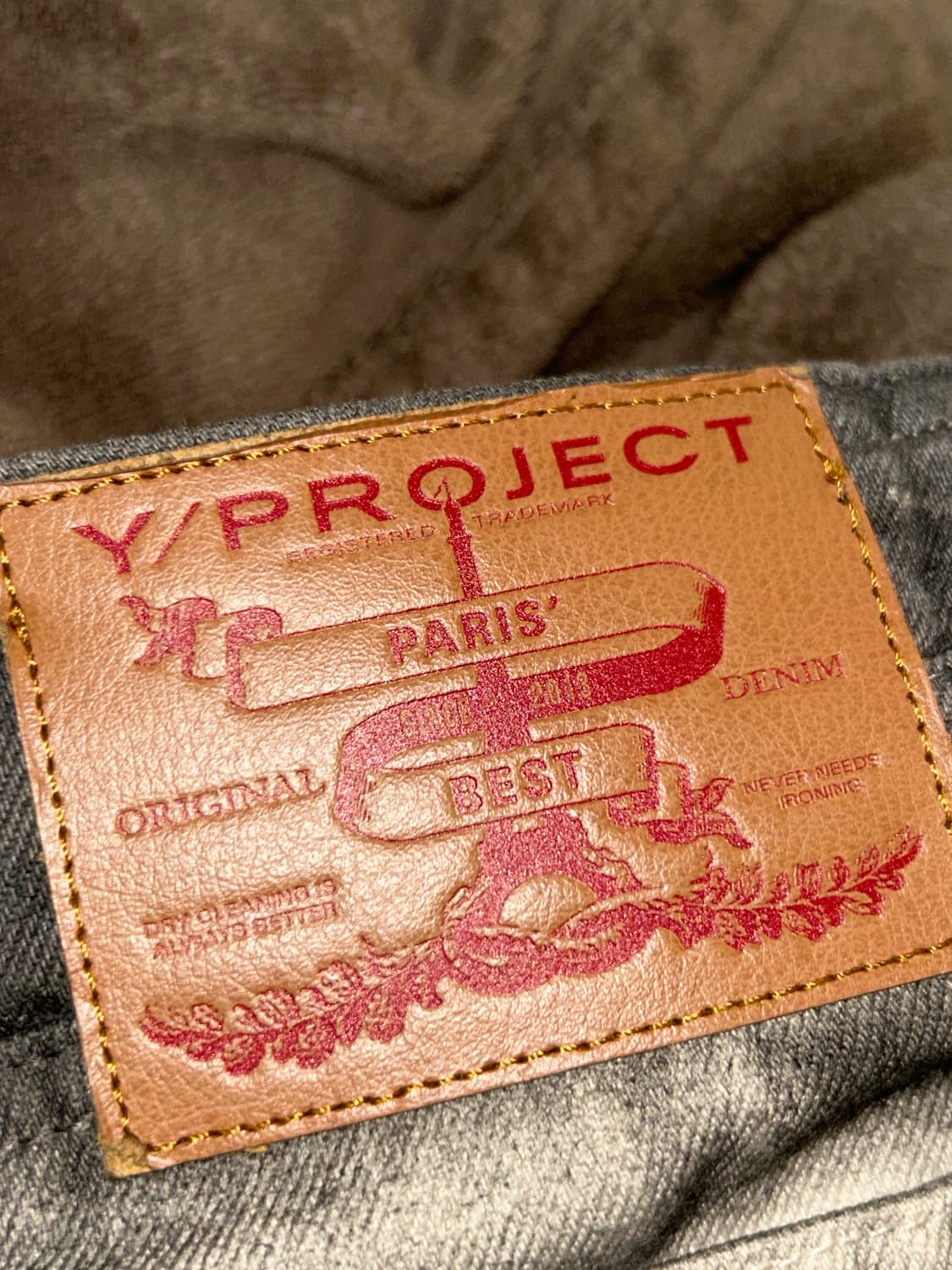 Y/PROJECT Y 벨트 디테일 와이드 데님 팬츠 상품이미지5