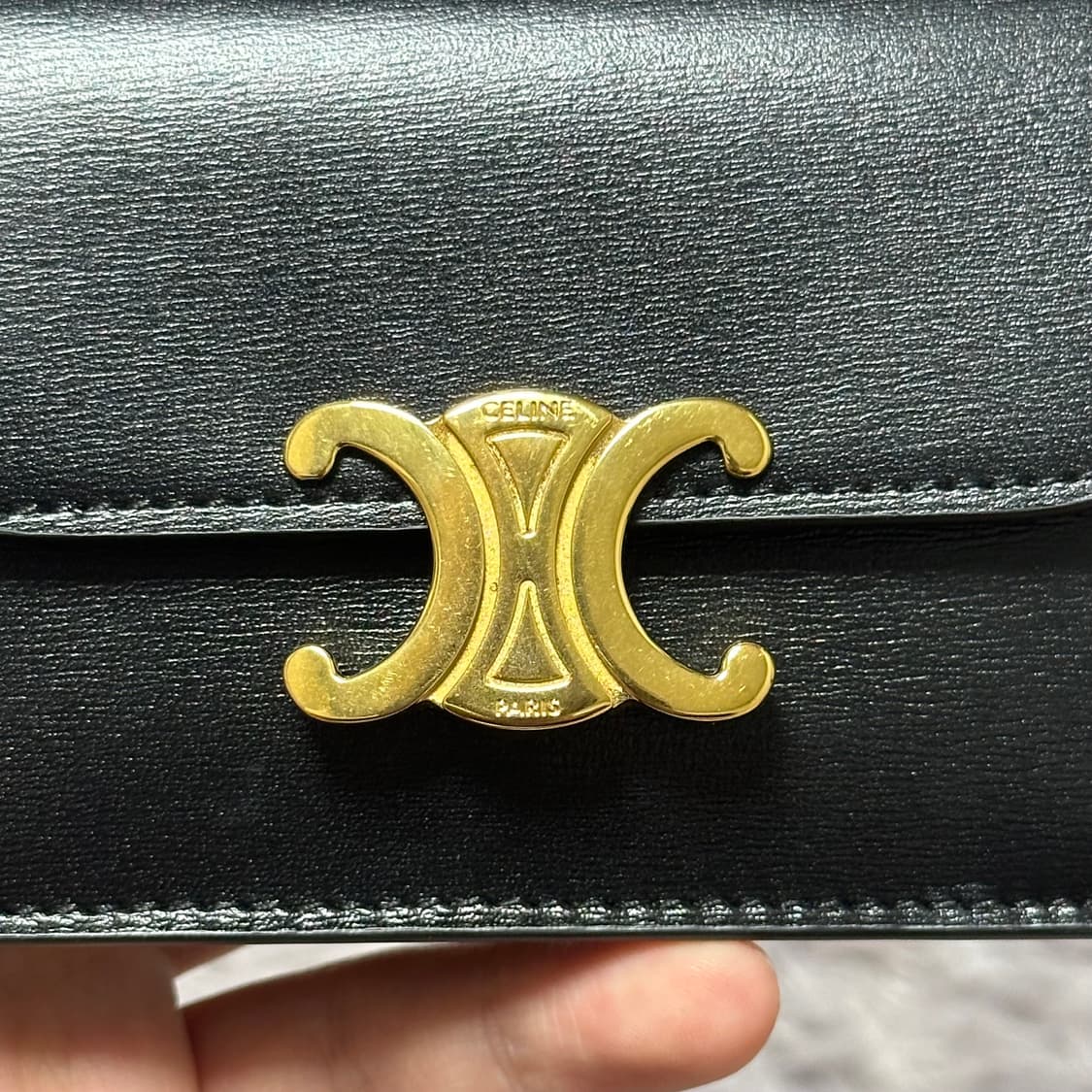 [풀구성] 셀린느 트리옹프 카드지갑 블랙 상품이미지3