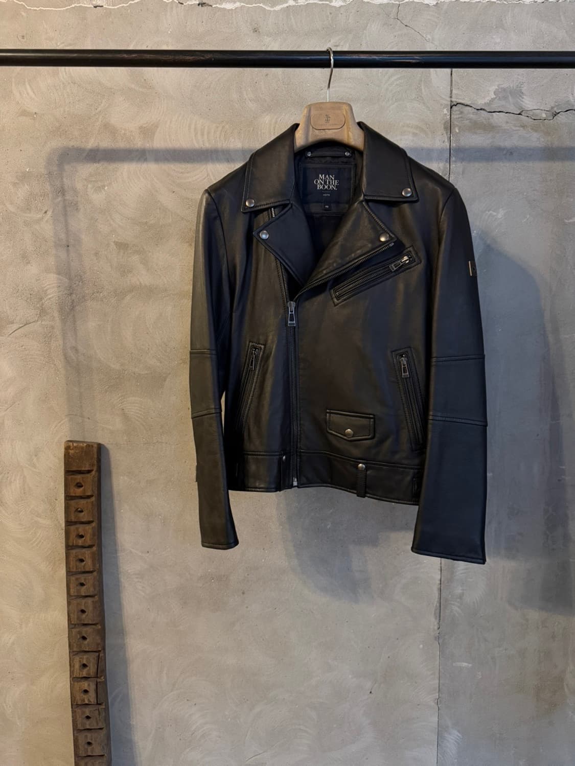 맨온더분 램스킨 레더 라이더 자켓 슬림100 상품이미지1