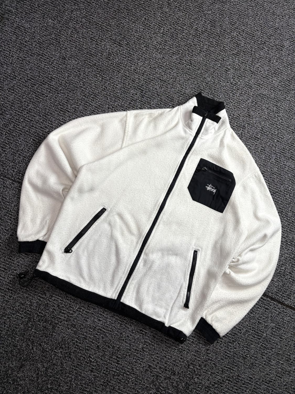 00s 스투시 올드스쿨 쉐르파 플리스 자켓 네추럴 2245 상품이미지1