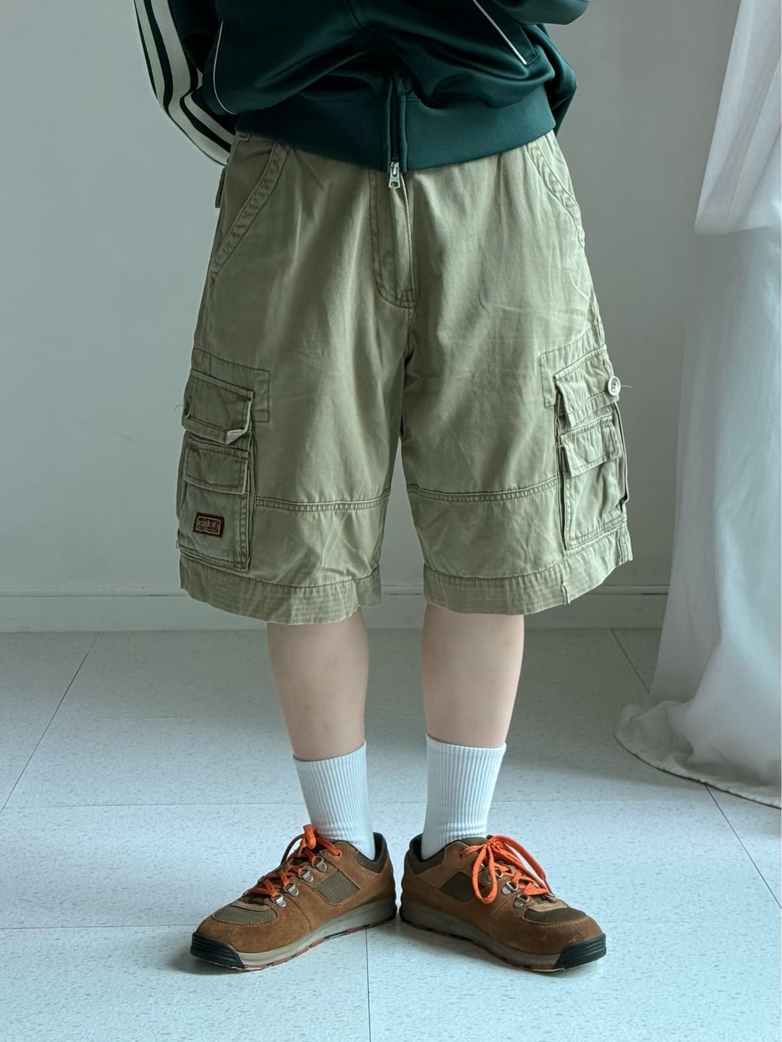 디키즈 카키 베이지 카고 버뮤다팬츠 상품이미지1