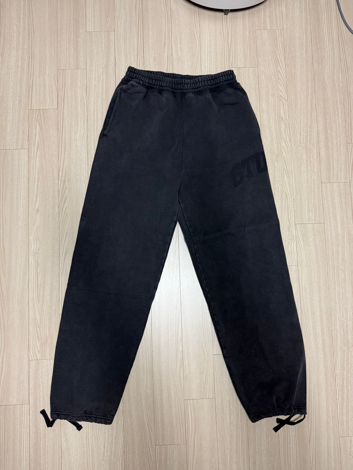 [M] 스투시 페이디드 워시드블랙 팬츠 상품이미지1