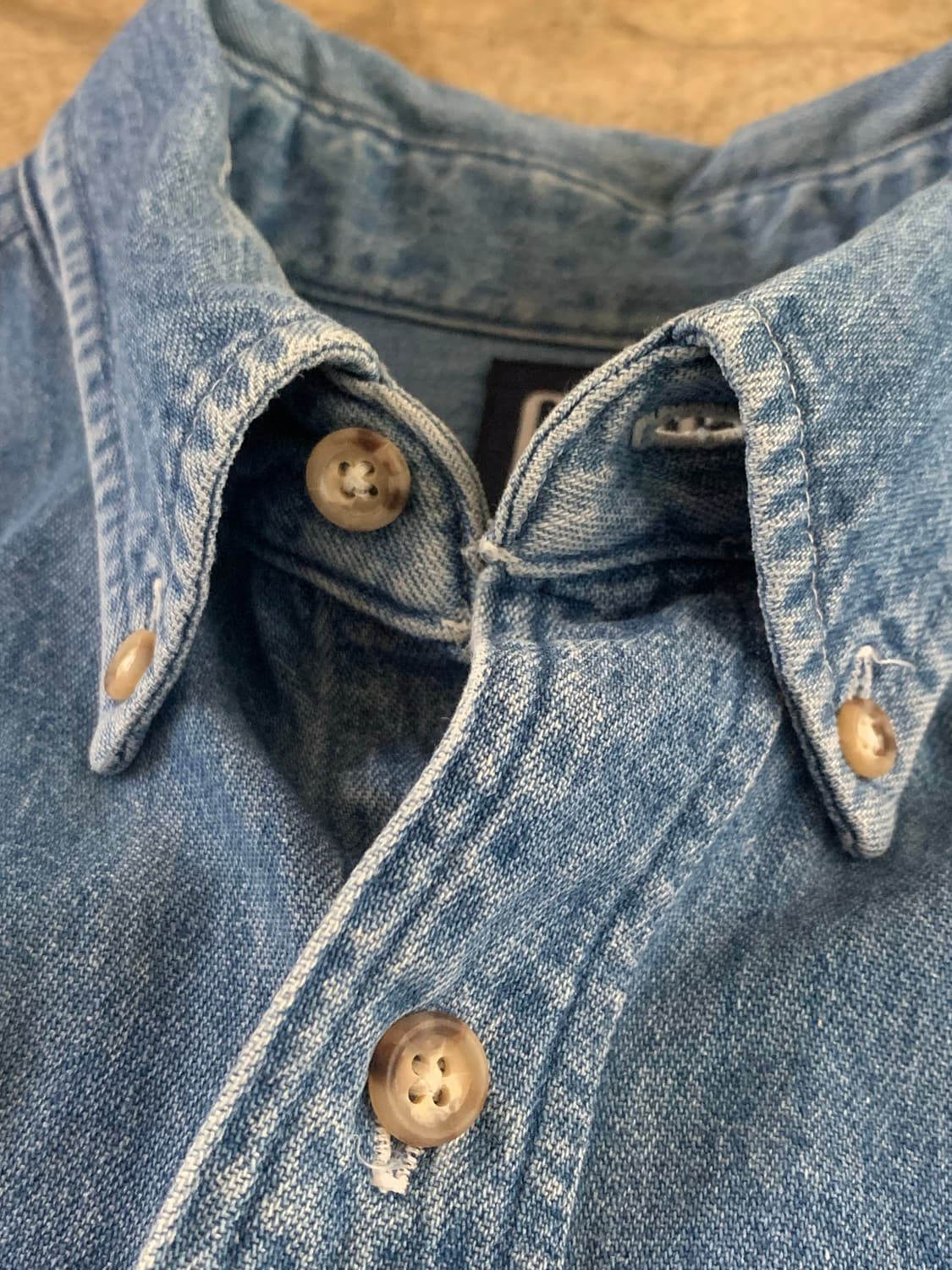 90s 갭 데님 버튼다운 셔츠 Made in USA 상품이미지3