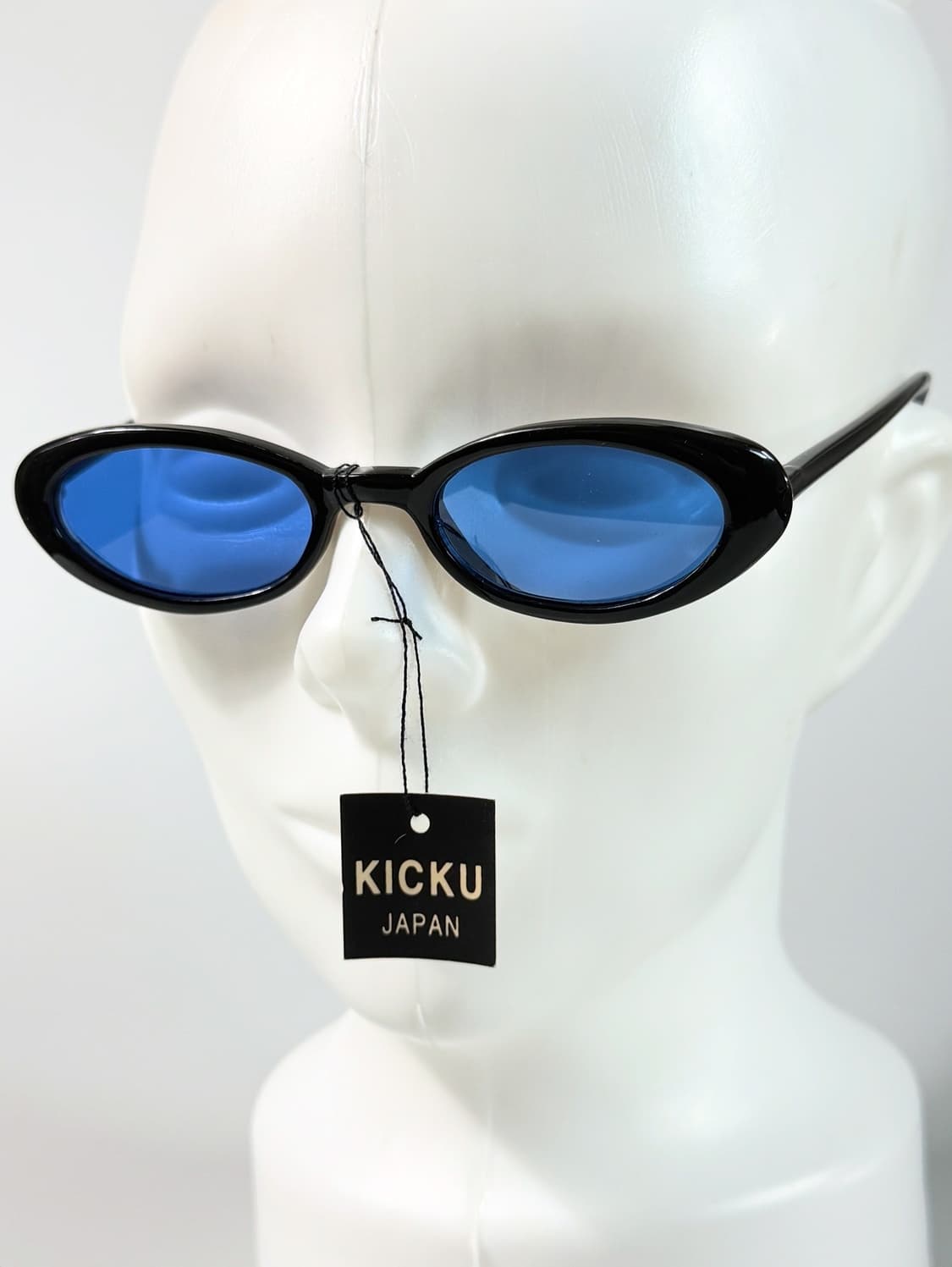 90s KICKU JAPAN 블랙 캣아이 뿔테 틴트 안경 상품이미지8