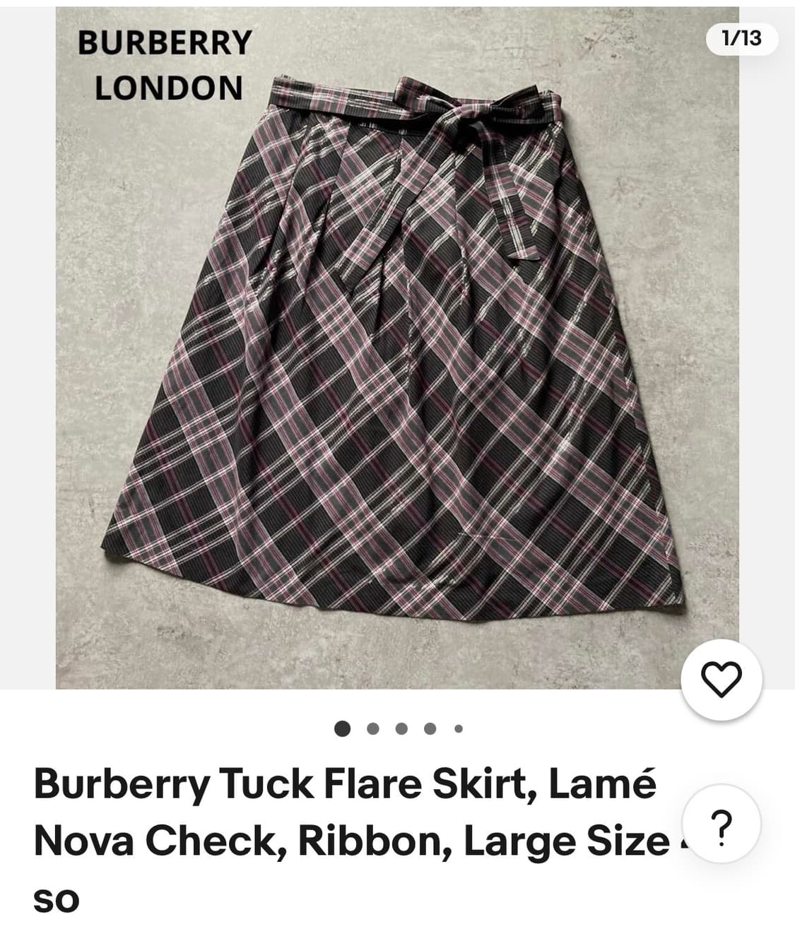 Burberry Tuck Flare Skirt 버버리 상품이미지1