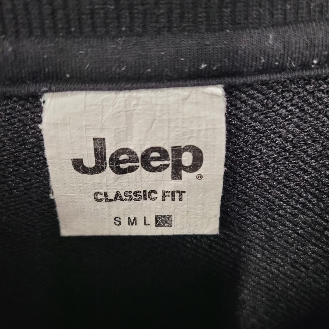 Jeep 지프 빅 로고 맨투맨 블랙 상품이미지4