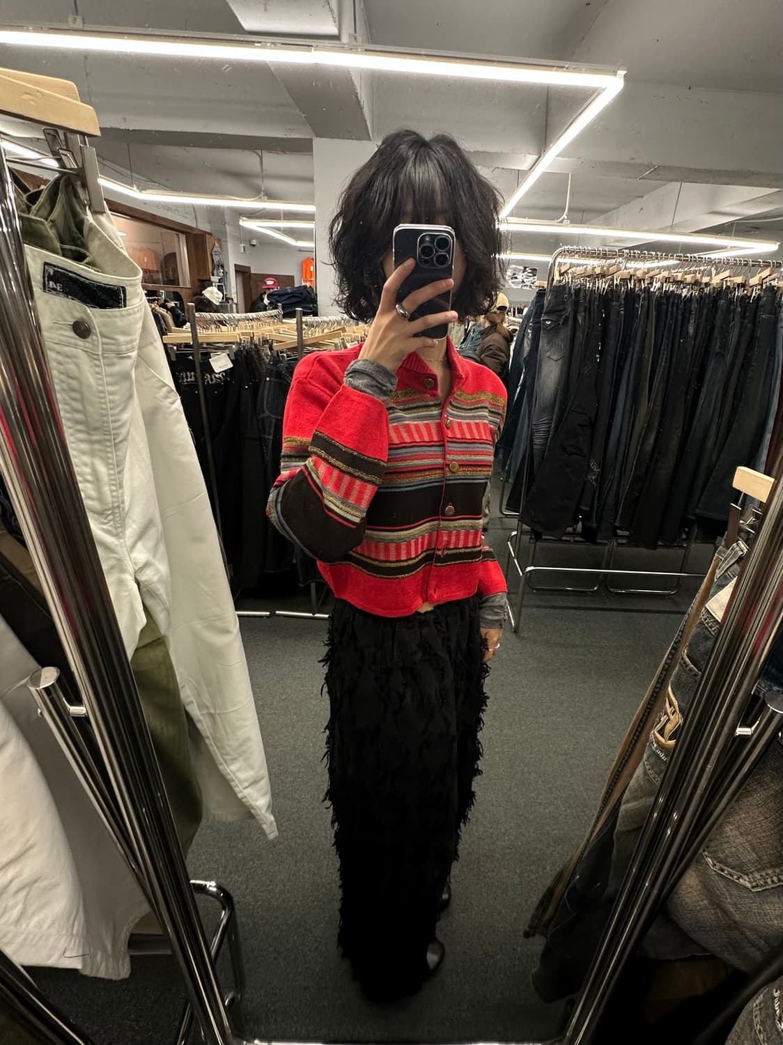 OS)You visage 빈티지 패턴 카라 니트 가디건 상품이미지1