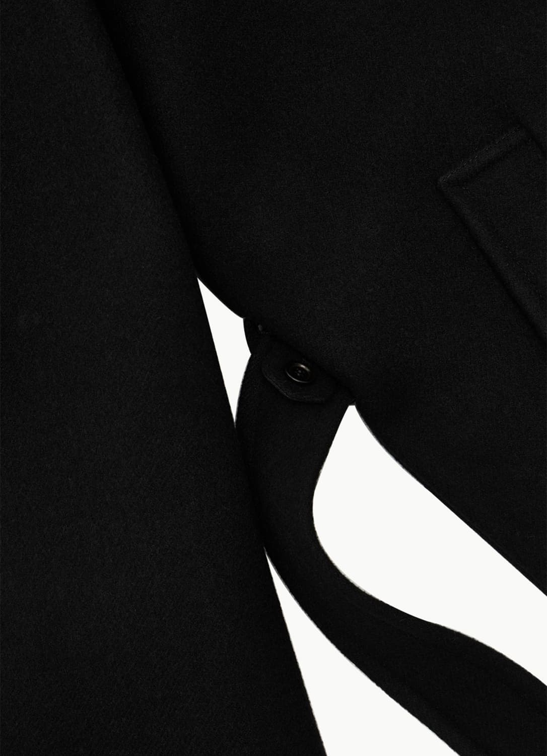 아모멘토 맨즈 싱글 브레스티드 롱 코트 블랙 L 새상품 상품이미지3