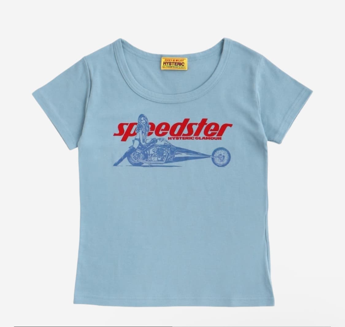 헤스테릭 글래머 스피드스터 반소매 티셔츠 블루 상품이미지1