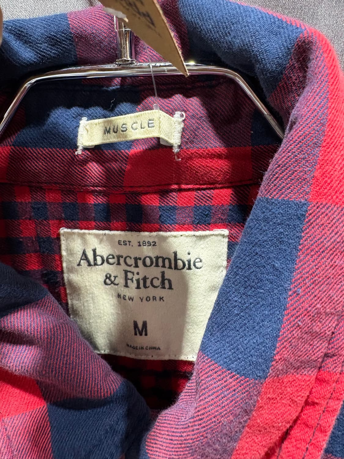 M 아베크롬비 미들웨이트 체크 원포켓 셔츠 상품이미지5