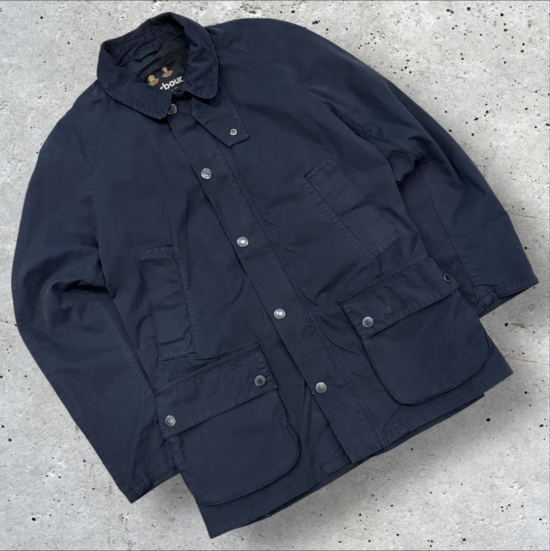 [S] 바버 애쉬비 네이비 코듀로이 카라 자켓 D19 상품이미지1