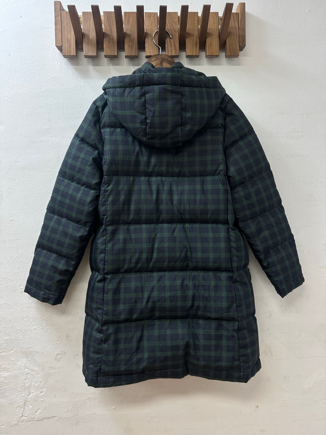 PORTLAND 타탄 체크 떡볶이 덕다운 후드 더플 패딩 상품이미지4